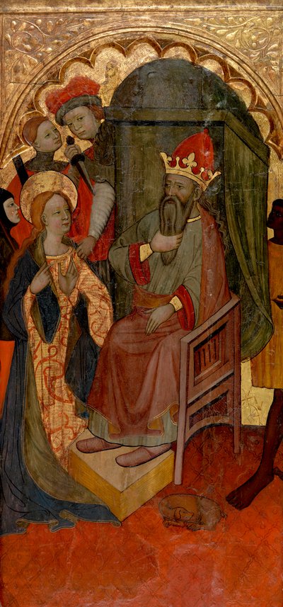 Saint Katherine of Alexandria Before the Roman Emperor by Nicolás Solano