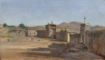 Market Square in Anticoli Corrado, Italy by Niels Bredal
