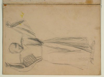 Study of Standing Apostle Frontal, with Raised Arms; Unused Figure for Ascension by Niels Larsen Stevns