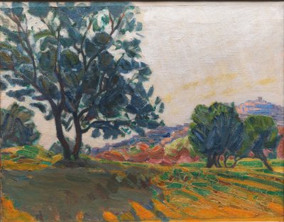 The Olive Grove. With Cagnes in the Background. Against the Light by Niels Larsen Stevns
