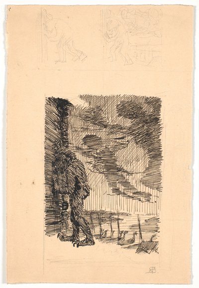 The Troll Grendel Spies Through the Window in Hjorthal by Niels Skovgaard