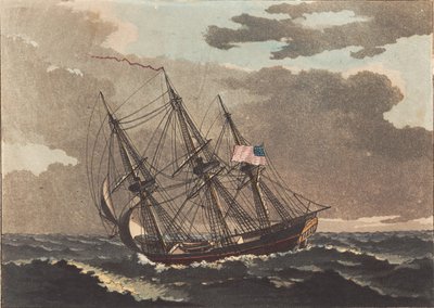 An American Ship Running Before a Gale by Niels Truslew