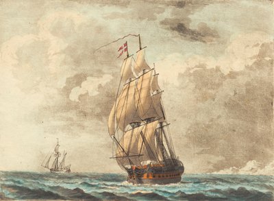 A Danish Warship Sailing in a Mist by Niels Truslew