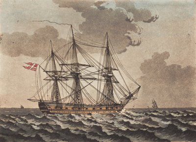 A Warship Anchored in a Storm by Niels Truslew