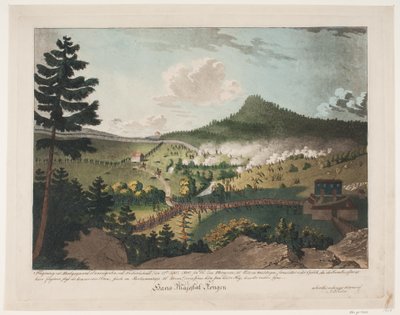 Fighting at Berbyegaard in Enningdalen, near Frederichshald, on September 12, 1808 by Niels Truslew