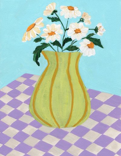 Cheerful Daisy Still Life by Nikita Jariwala