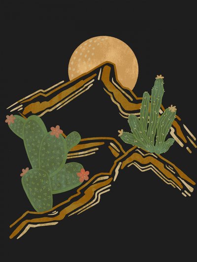 Desert Moon Mountains by Nikita Jariwala