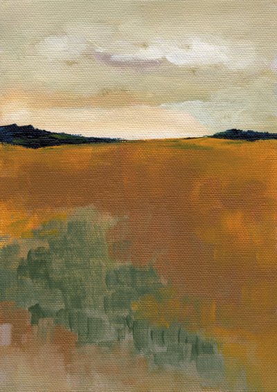 Golden Abstract Field by Nikita Jariwala