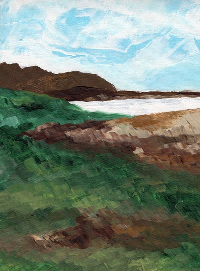 Grassy Ocean Vista by Nikita Jariwala
