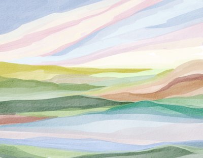 Layered Pastel Hills by Nikita Jariwala