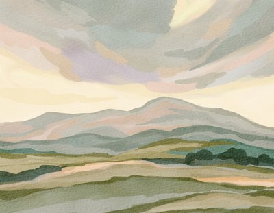 Muted Mountain Landscape by Nikita Jariwala