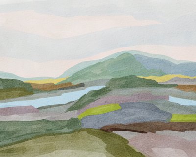 Muted Mountain Landscape by Nikita Jariwala