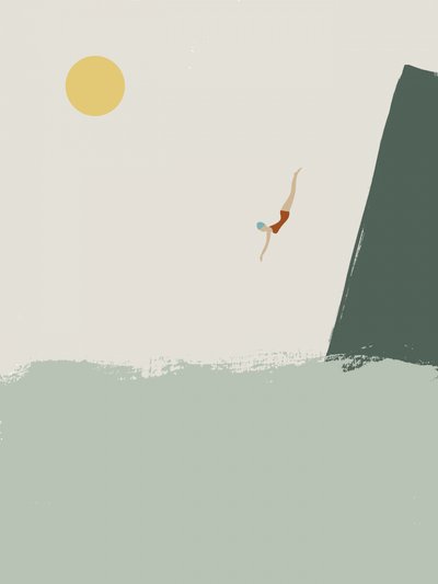 Ocean Cliff Dive by Nikita Jariwala