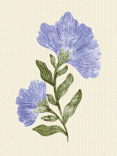 Soft Periwinkle Botanicals by Nikita Jariwala