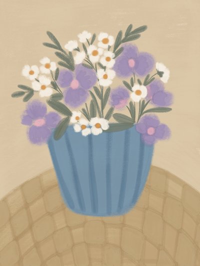 Soft Purple Flowers by Nikita Jariwala