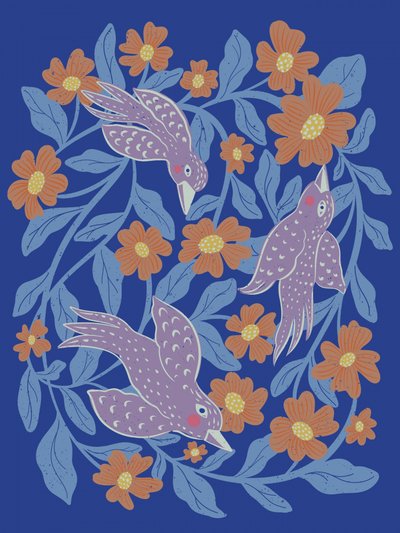 Whimsical Birds and Blooms by Nikita Jariwala