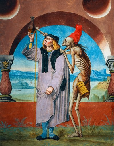 Death with Doctor (detail) by Niklaus Manuel