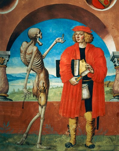 Death with Jurist (detail) by Niklaus Manuel