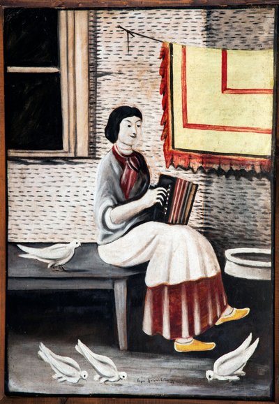 Sona Gorashvili Playing Accordion by Niko Pirosmanashvili