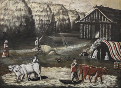 Threshing Yard. Evening by Niko Pirosmanashvili