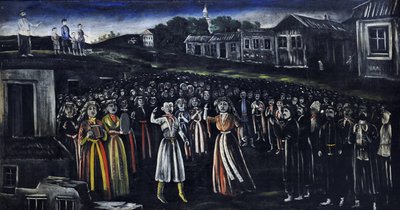 Church Festival in Kartli by Niko Pirosmani