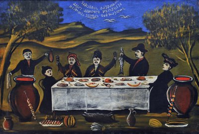 Family Picnic by Niko Pirosmani