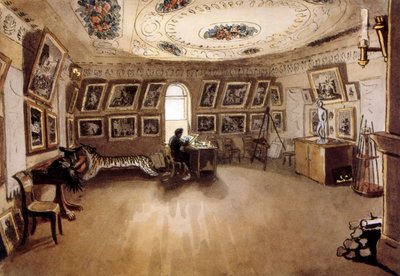 Self Portrait in an Interior by Niko Pirosmani