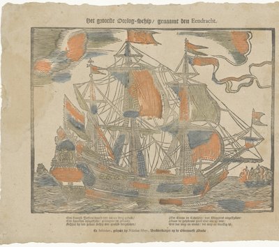 The Largest Warship Named the Eendracht by Nikolaas Muys