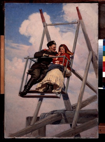 On the Swing by Nikolai Aleksandrovich Yaroshenko