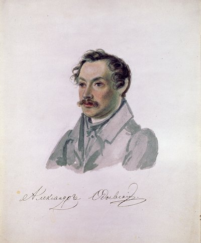 Portrait of the Poet, Decembrist Count Alexander I. Odoevsky by Nikolai Alexandrovich Bestuzhev