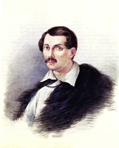 Portrait of Decembrist Alexander Alexandrovich Bestuzhev by Nikolai Alexandrovich Bestuzhev