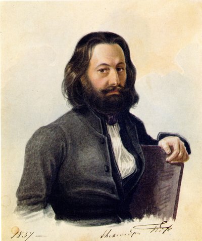 Portrait of Decembrist Alexander V. Podzhio 1798-1873, 1837 by Nikolai Alexandrovich Bestuzhev