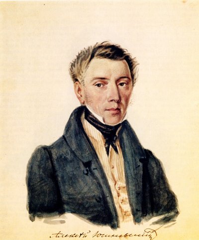 Portrait of Decembrist Alexander Yushnevsky by Nikolai Alexandrovich Bestuzhev