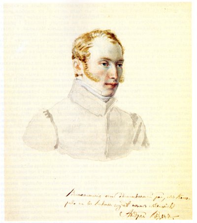 Portrait of Decembrist Baron Andrei von Rosen by Nikolai Alexandrovich Bestuzhev