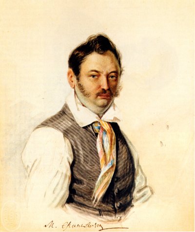 Portrait of Decembrist Fonvizin Michail A. Fonvizin by Nikolai Alexandrovich Bestuzhev