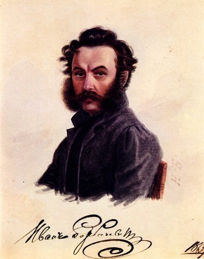 Portrait of Decembrist Ivan Horbachevsky by Nikolai Alexandrovich Bestuzhev