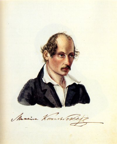 Portrait of Decembrist Mikhail Kuechelbecker 1798-1859, 1831 by Nikolai Alexandrovich Bestuzhev