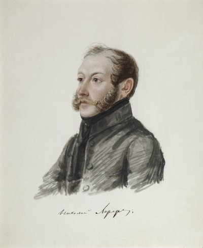 Portrait of Decembrist Nikolai Lorer by Nikolai Alexandrovich Bestuzhev