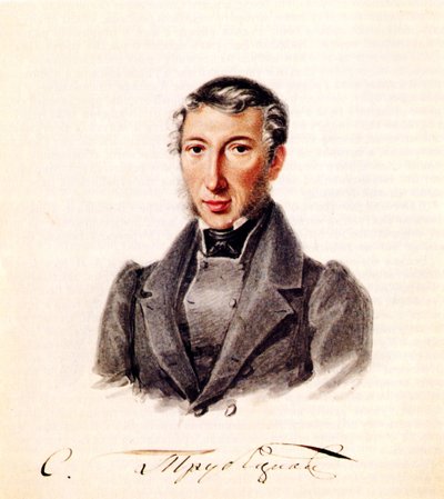Portrait of Decembrist Prince Sergei Petrovich Trubetskoy 1790-1860, 1839 by Nikolai Alexandrovich Bestuzhev