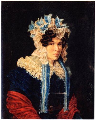 Portrait of Lyubov Ivanovna Stepovaya, 1783-1858 by Nikolai Alexandrovich Bestuzhev