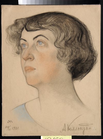 Portrait of Alexandra Mikhailovna Kollontai by Nikolai Andreevich Andreev