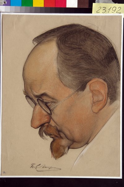 Portrait of Georgy Vasilyevich Chicherin (1872-1936) by Nikolai Andreevich Andreev