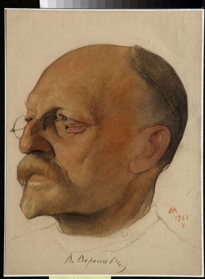Portrait of Vikenty Veresaev (1867-1945), Russian doctor and writer - Drawing by Nikolai Andreevich Andreev (1873-1932) by Nikolai Andreevich Andreev