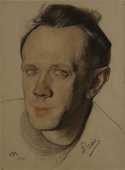 Portrait of Mikhail Aleksandrovich Chekhov 1891-1955, 1921 by Nikolai Andreevich Andreev