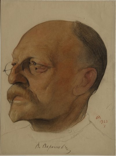 Portrait of Vikenty Vikentyevich Veresaev, 1923 by Nikolai Andreevich Andreev