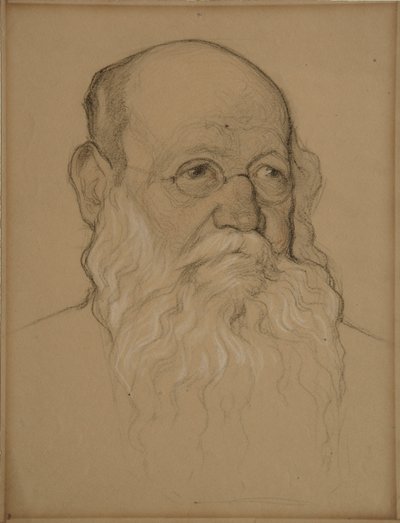 Portrait of the Revolutionary Count Pyotr A. Kropotkin 1842-1921, 1920-1921 by Nikolai Andreevich Andreev