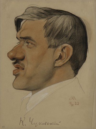 Portrait of the Author Korney I. Chukovsky, 1923 by Nikolai Andreevich Andreev