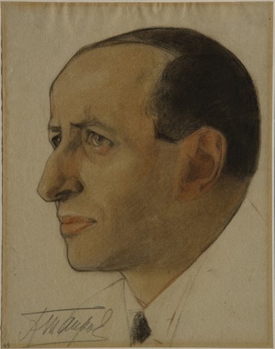Portrait of the Director Alexander Tairov 1885-1950, Early 1920s by Nikolai Andreevich Andreev