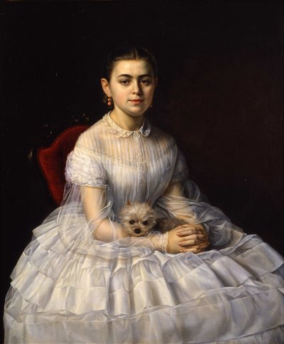 Portrait of Varvara Alexandrovna Morozova, née Khludova by Nikolai Andreyanovich Zavaruev