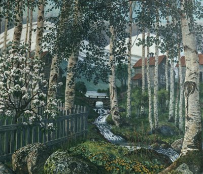 Birch Trees by Nikolai Astrup